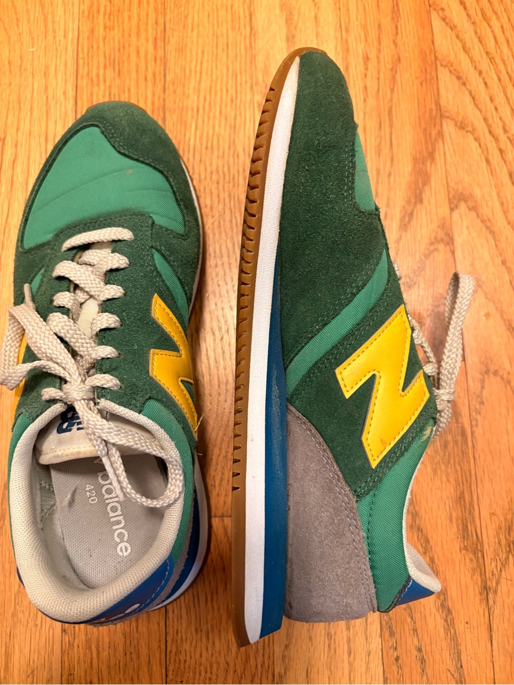 New Balance Green & Yellow Athletic Sneakers